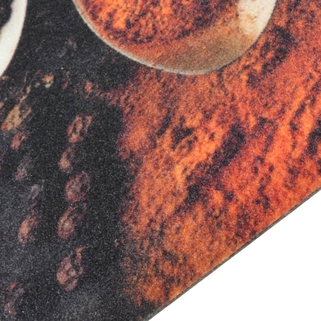 Vidaxl Kitchen Mat omyvatelná lžička a bylinkový tisk 60x180 cm samet