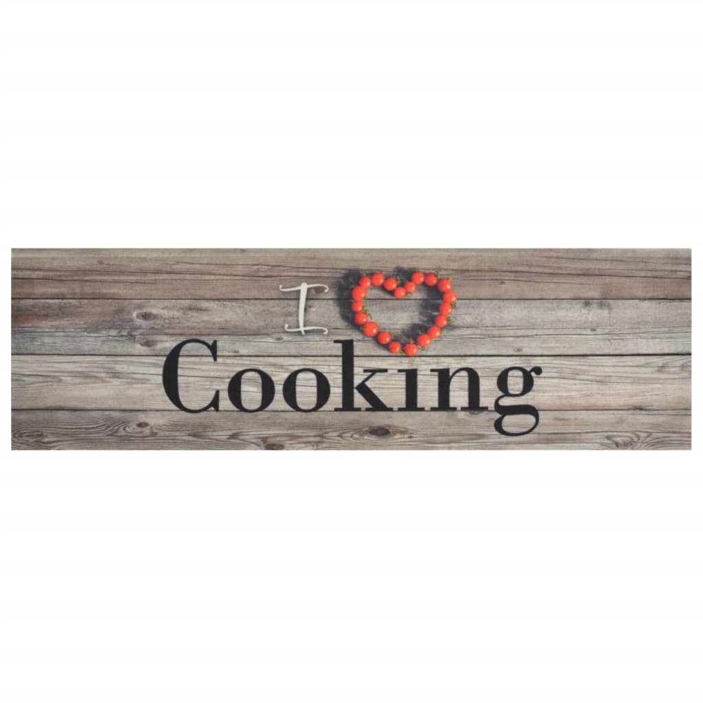 Vidaxl tappetino da cucina lavabile per cottura da cottura 45x150 cm grigio