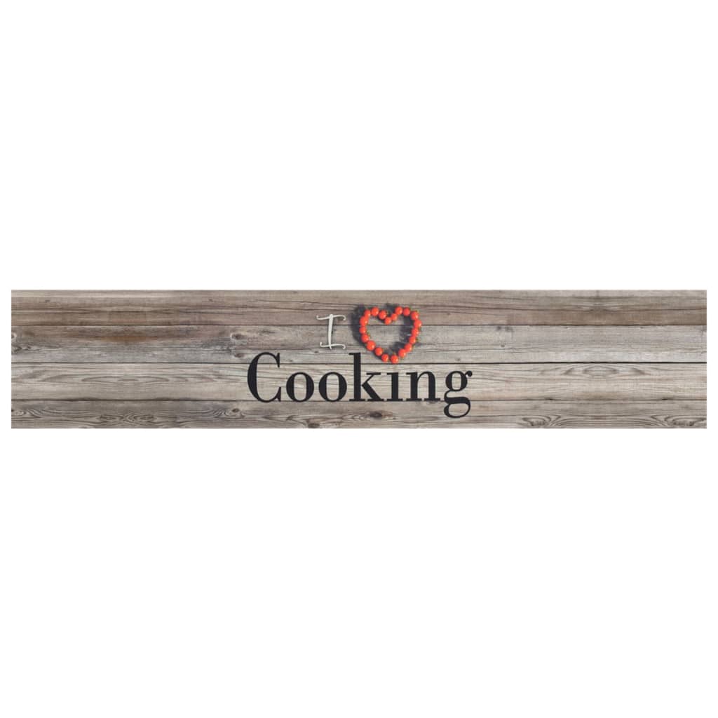 Vidaxl Cuisine Mat Wasable Cooking Imprimée 60x300 cm Gray en velours