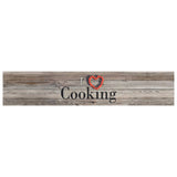 Vidaxl Cuisine Mat Wasable Cooking Imprimée 60x300 cm Gray en velours