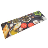 Vidaxl kuchyňská rohož omyvatelné víno a večeře tisk 60x180 cm samet