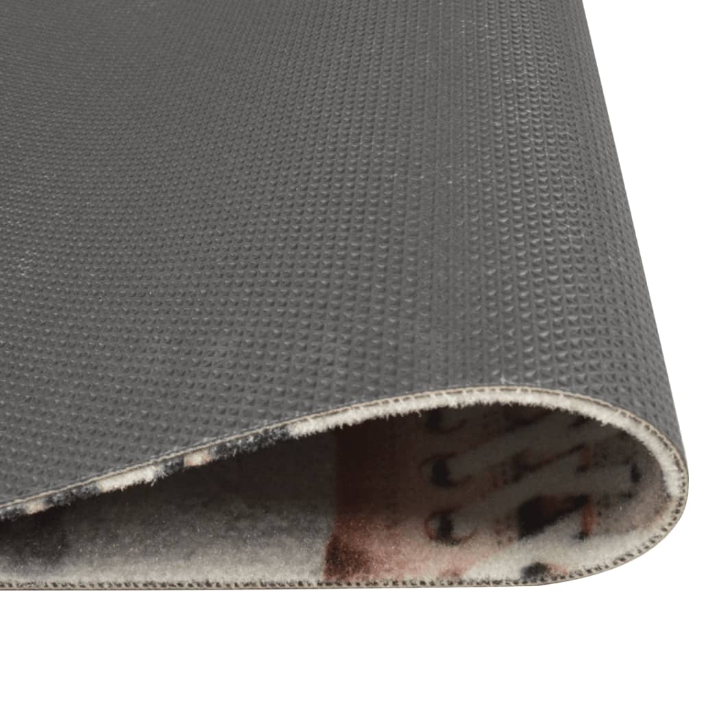 Vidaxl kuchyňská rohož omyvatelná bota potisk 60x180 cm samet
