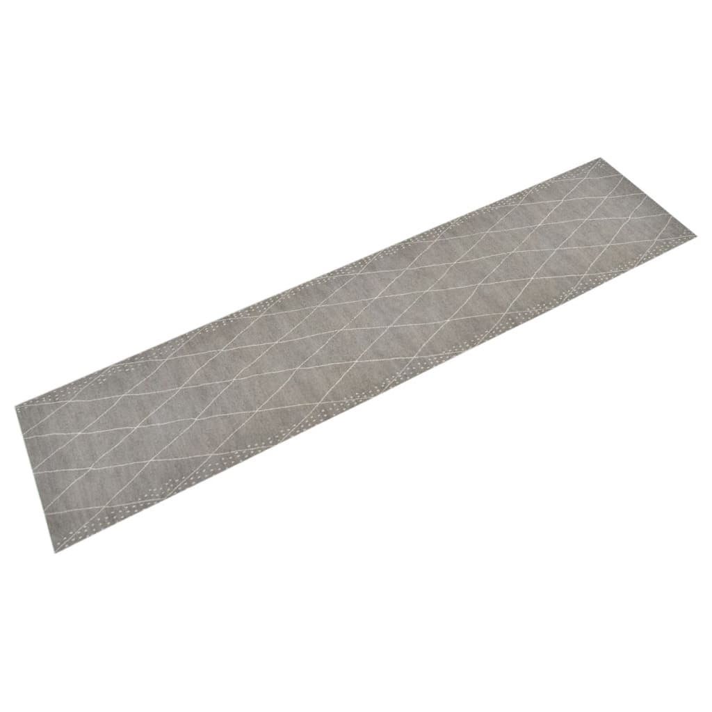 Vidaxl Kitchen mat washable checkered 60x300 cm velvet