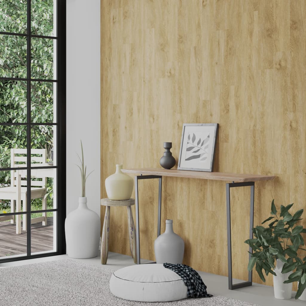 Vidaxl Wall panels Wood look 4.12 m² PVC Brown