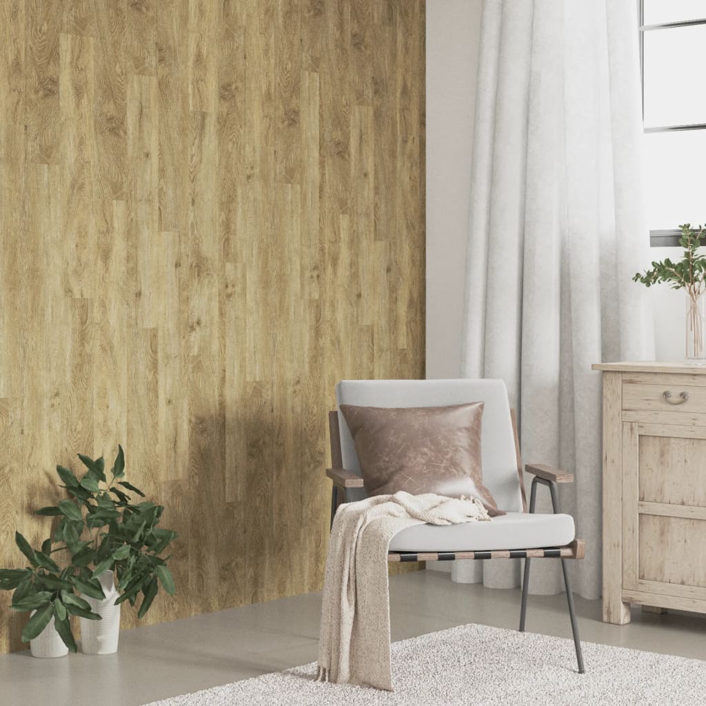Vidaxl Wall panels Wood look 4.12 m² PVC Brown