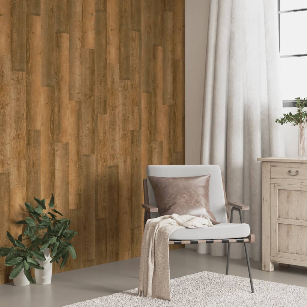 Panneaux muraux vidaxl en bois 4,12 m² pvc marron