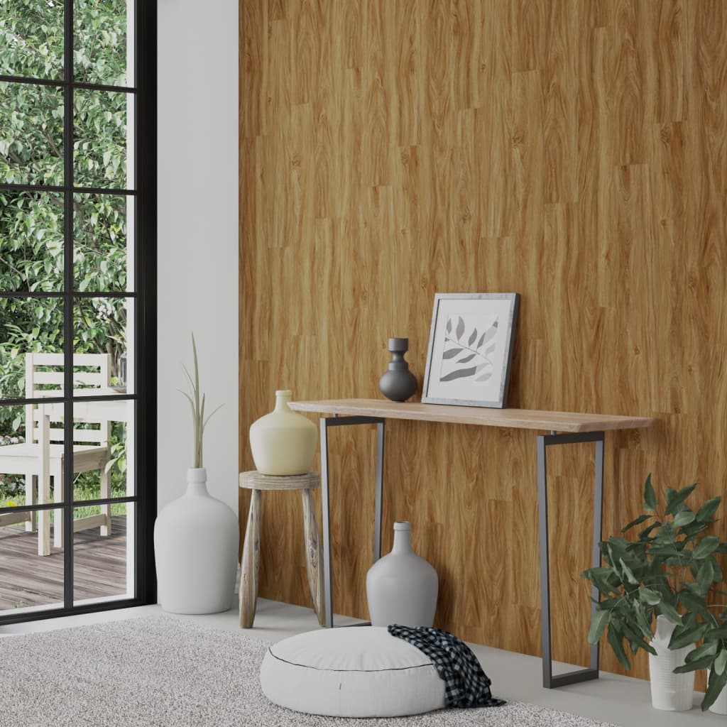 Vidaxl Wall panels Wood look 4.12 m² PVC Brown