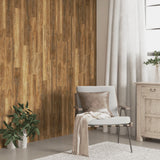 Vidaxl Wall panels Wood look 4.12 m² PVC Brown