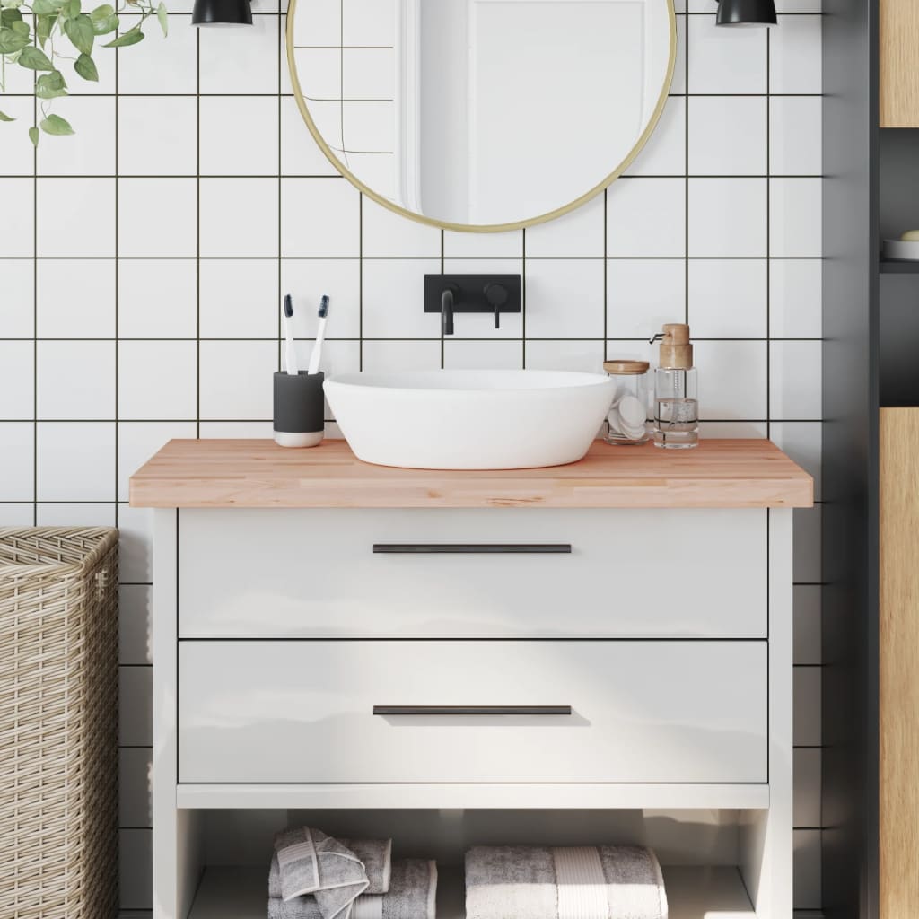 VidaXL Washbasin Table 100x60x4 cm Solid beech wood