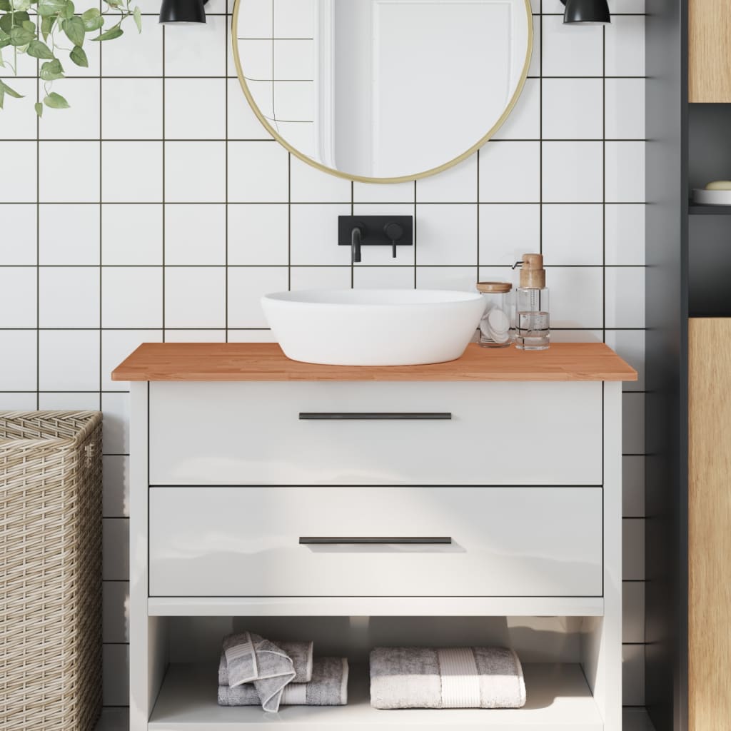 VidaXL Washbasin Table 100x50x1.5 cm Solid beech wood