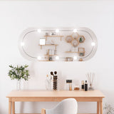 Vidaxl Wall Mirror With LEDs Oval 25x60 cm Glass