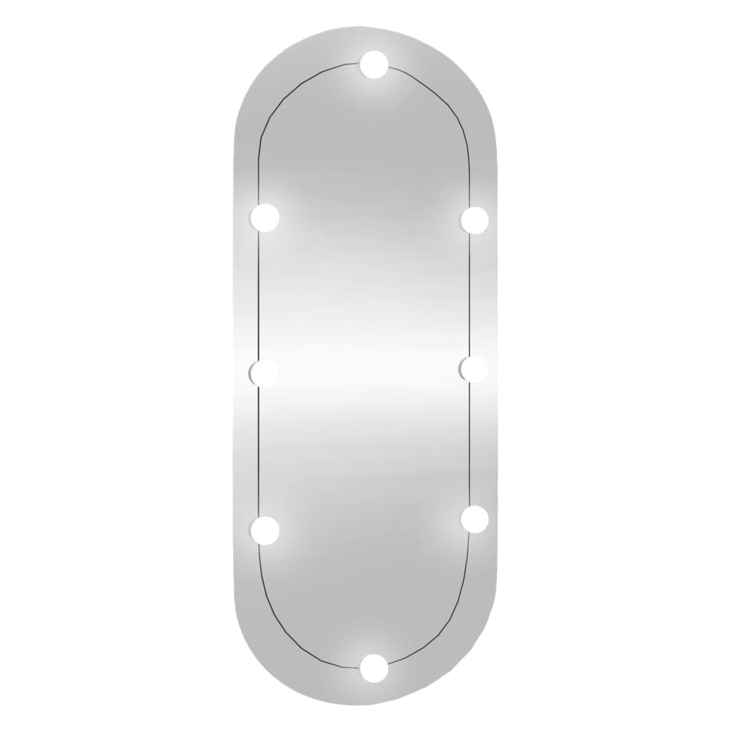 Vidaxl Wall mirror with LEDs Oval 40x90 cm Glass