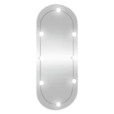 Vidaxl Wall mirror with LEDs Oval 40x90 cm Glass