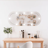 Vidaxl Wall mirror with LEDs Oval 40x90 cm Glass