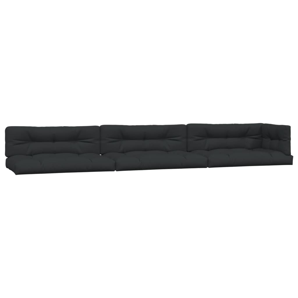 Vidaxl Pallet cushions 7 st fabric black