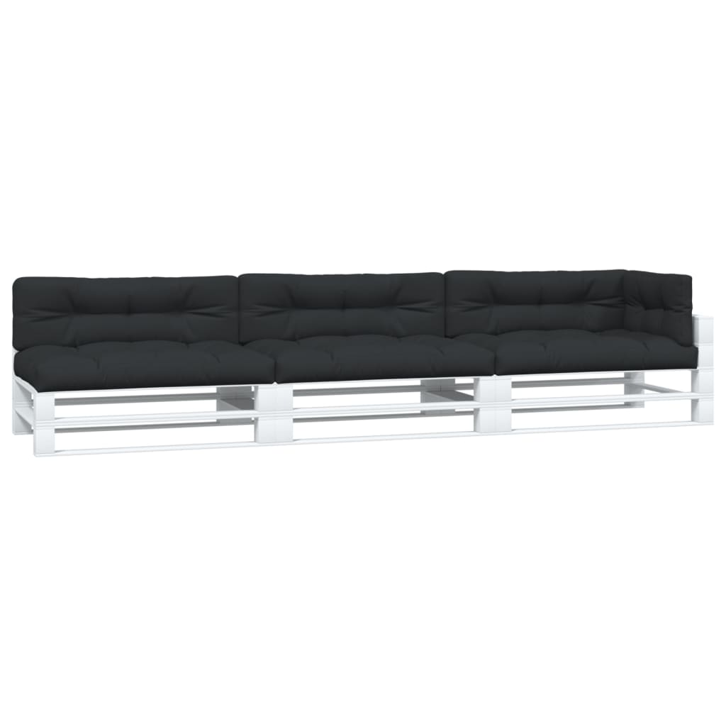 Vidaxl Pallet cushions 7 st fabric black