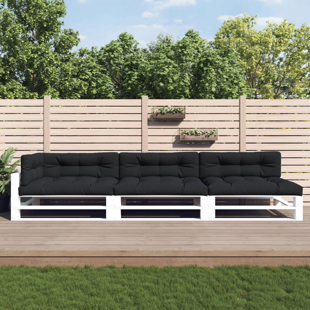 Vidaxl Pallet cushions 7 st fabric black