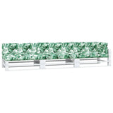Vidaxl Pallet cushions 7 ST leaf pattern fabric