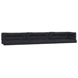 VidaXL Pallet cushions 7 st fabric diamond pattern black