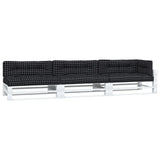 VidaXL Pallet cushions 7 st fabric diamond pattern black