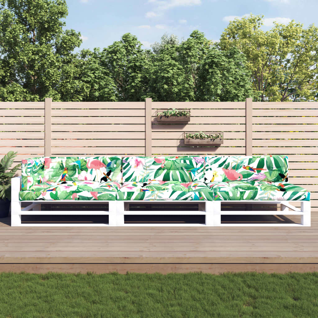 Vidaxl Pallet cushions 7 st fabric multi -colored