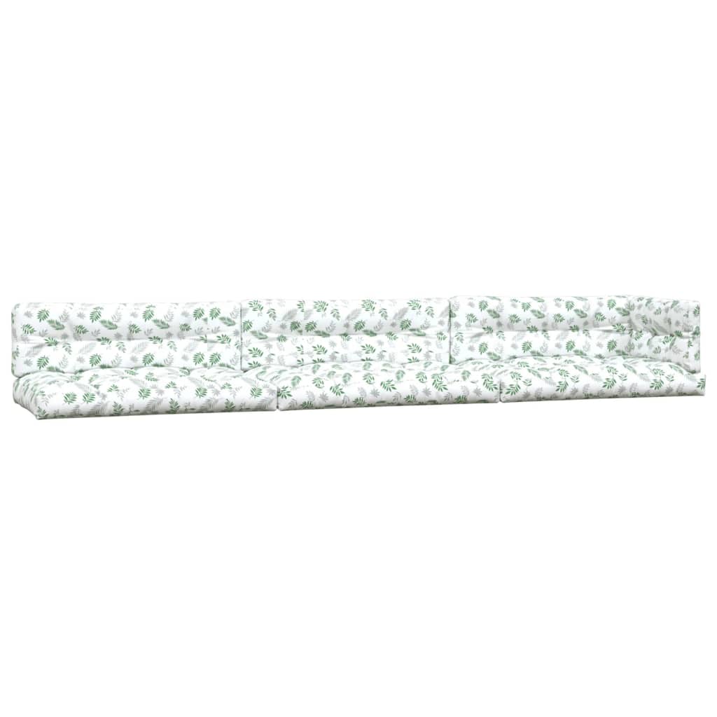 Vidaxl Pallet cushions 7 ST leaf pattern fabric