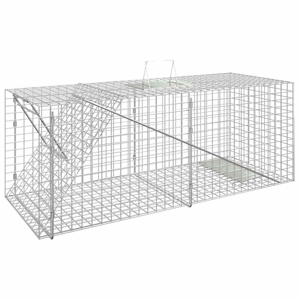 Armadilha de animais vidaxl 64.5x25x26,5 cm de ferro galvanizado