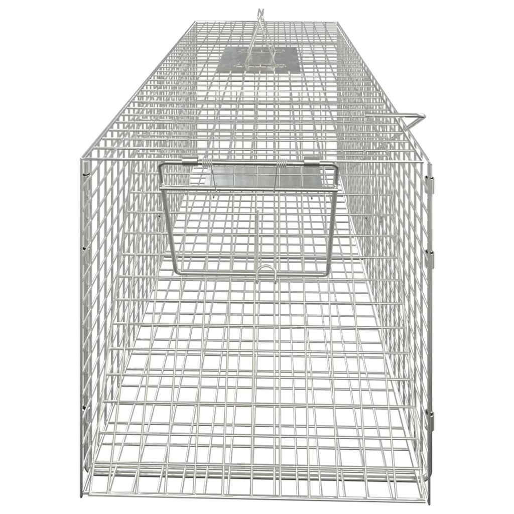 Armadilha de animais vidaxl 64.5x25x26,5 cm de ferro galvanizado