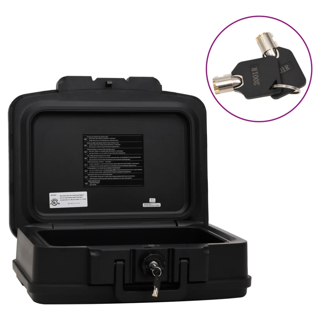 Vidaxl Safe 44x37x16.5 cm nero