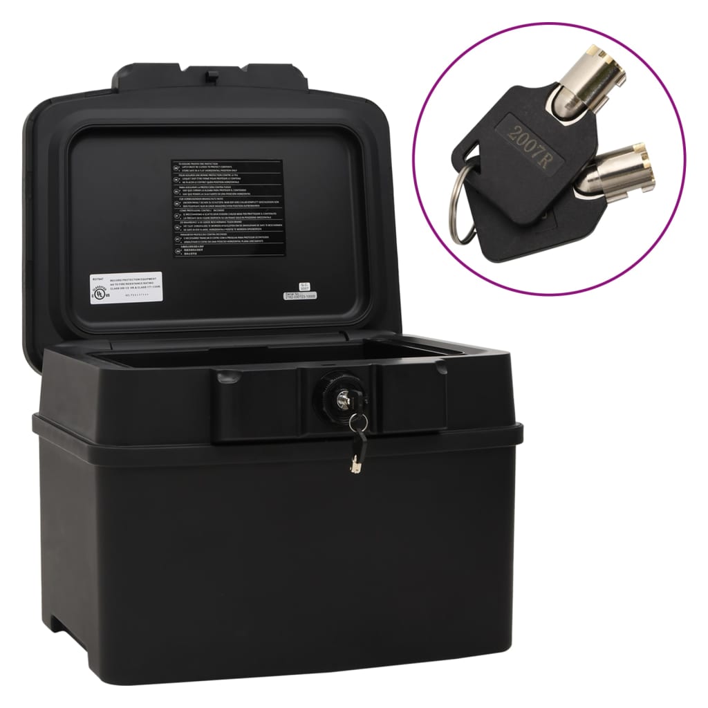 Vidaxl Safe 44x37x34 cm svart