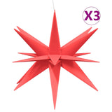 Vánoční lampy Vidaxl s LED 3 ks skládání 100 cm červené