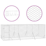 Vidaxl Dog Kennel For Outside 6x2x2 M Galvanized Steel Silver