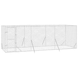 Vidaxl Dog Kennel For Outside 6x2x2 M Galvanized Steel Silver