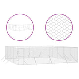 Vidaxl Dog Kennel For Outside 8x8x2 M Galvanized Steel Silver
