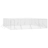 Vidaxl Dog Kennel For Outside 8x8x2 M Galvanized Steel Silver