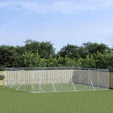Vidaxl Dog Kennel For Outside 8x8x2 M Galvanized Steel Silver