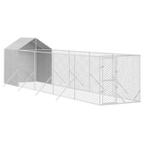 Vidaxl Dog Kennel with roof 2x10x2.5 m galvanized steel silver