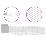 Vidaxl Dog Kennel con tetto 10x10x2,5 m in acciaio zincato