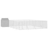 Vidaxl Dog Kennel con tetto 10x10x2,5 m in acciaio zincato