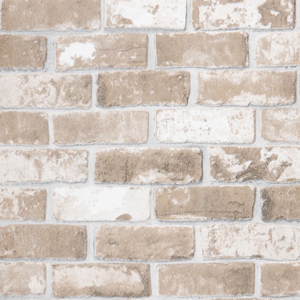 Vidaxl Fore's Tapeta 3D Brick Paters 10x0,53 m hnědá