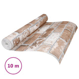 Vidaxl Fore's Tapeta 3D Brick Paters 10x0,53 m hnědá