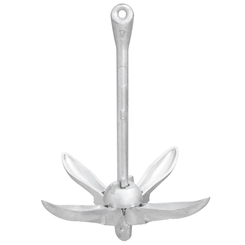 Vidaxl Anchor pieghevole 2,5 kg di argento in ferro battuto colorato