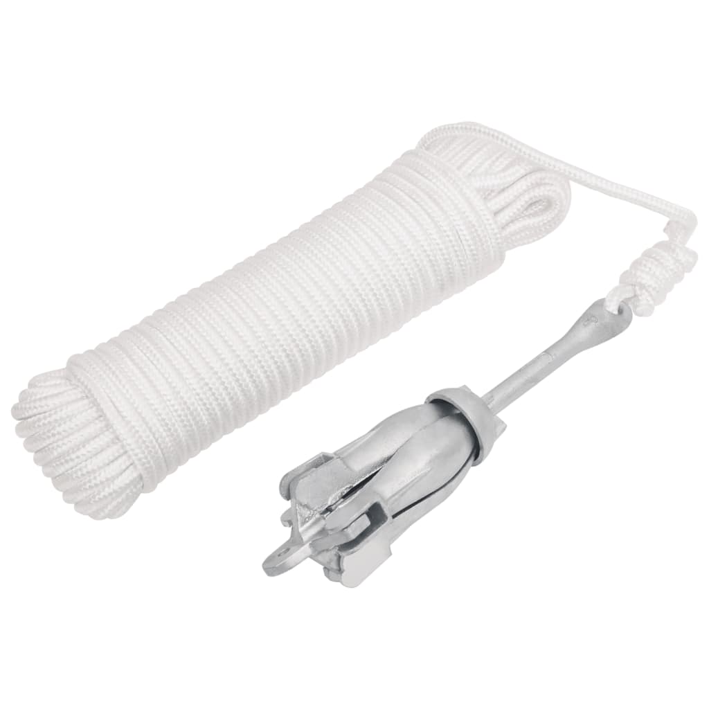 Vidaxl kotva s lanem skládací 1,5 kg barvy z tepaného železa