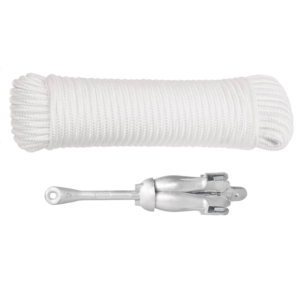 Vidaxl kotva s lanem skládací 1,5 kg barvy z tepaného železa