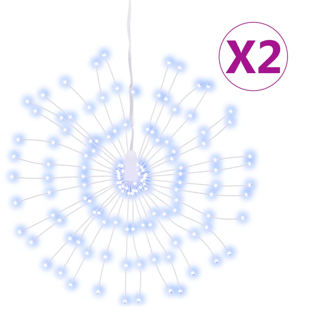 Vidaxl Lighting Christmas Fireworks 2 ST 140 Cold -Wite LED 17 cm