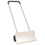 Vidaxl snow scoop with extendable handle 61 cm leaf steel silver