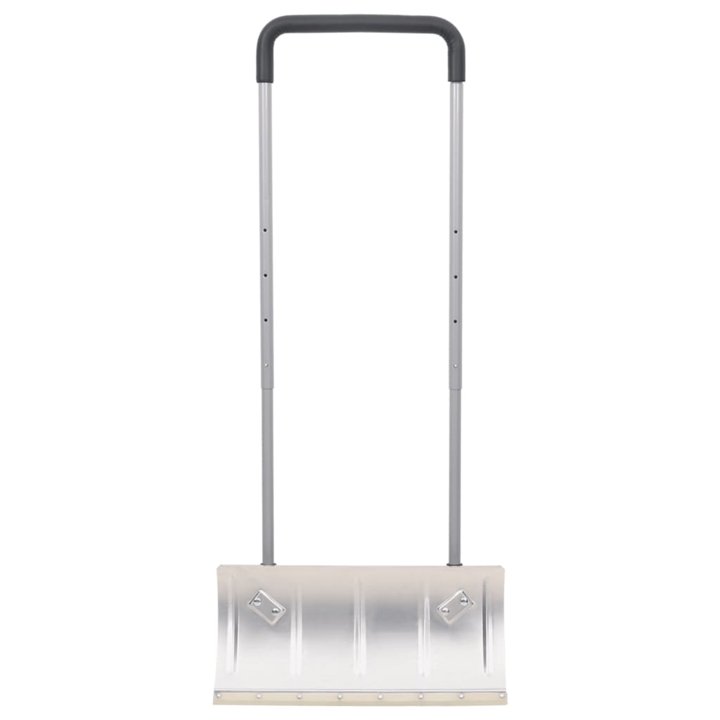 Vidaxl snow scoop with extendable handle 61 cm leaf steel silver
