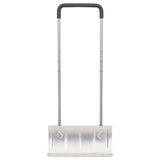 Vidaxl snow scoop with extendable handle 61 cm leaf steel silver