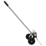 Vidaxl snow scoop with extendable handle 61 cm leaf steel silver