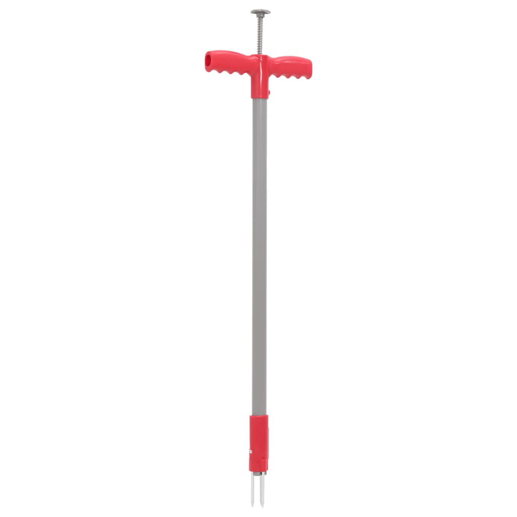 Vidaxl weed plug 93.5 cm powder -coated steel red and gray
